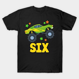 I'm 6 This Is How I Roll Monster Truck 6th Birthday GIft For Boys Toddler Kid T-Shirt